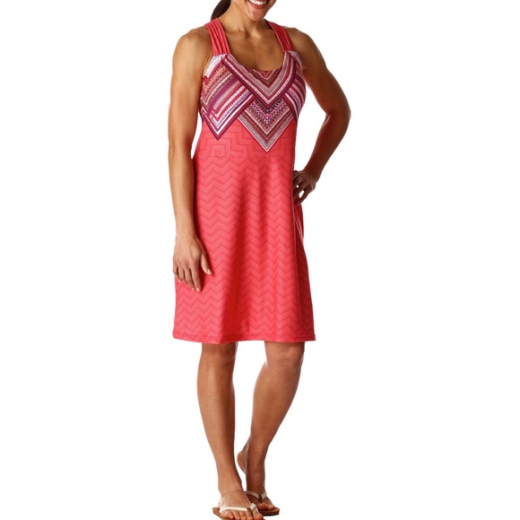Prana Dresses & Skirts - Large Prana Phoebe Orange Magenta Athletic Dress